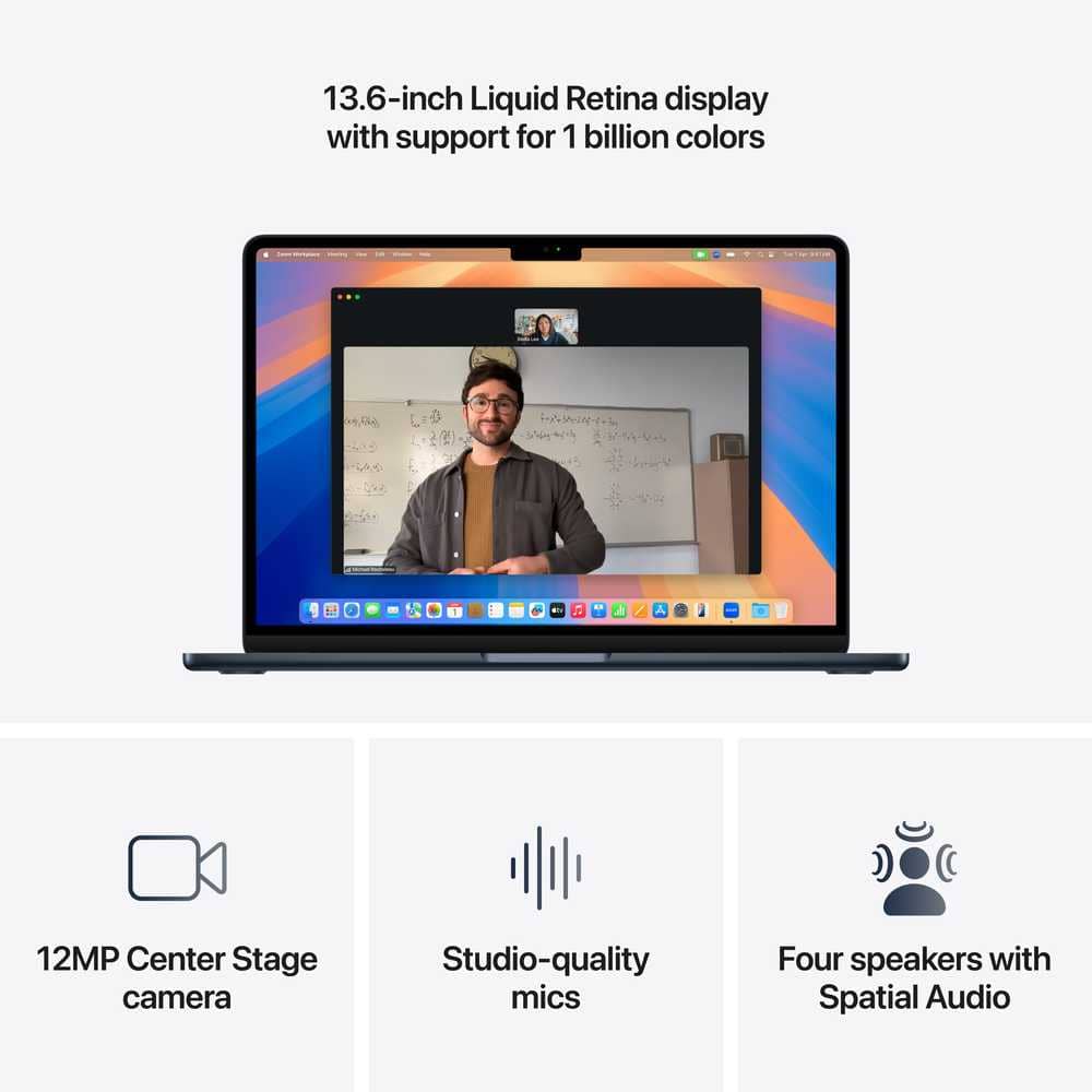 Apple MacBook Air 13-inch (2025) M4 16GB RAM 256GB SSD Midnight – English & Arabic Keyboard | Middle East Version - Image 5