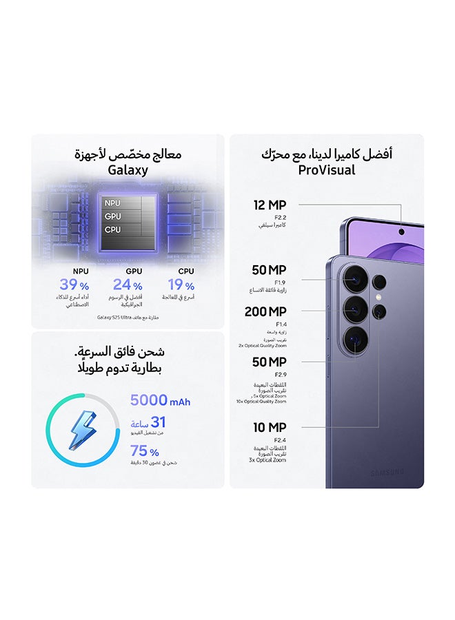 Samsung Galaxy S26 Ultra 5G Dual SIM 1TB | 16GB RAM | Black | Middle East Version - Image 4